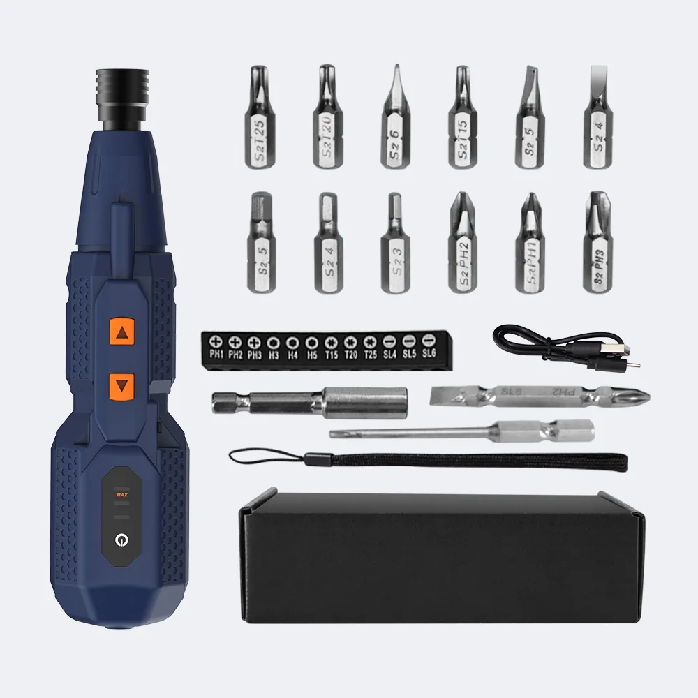 Electric Screwdriver Rechargeable Usb - コードレス電動ドライバーセット 4.2V スマート電動ドライバー LED ライト付き USB