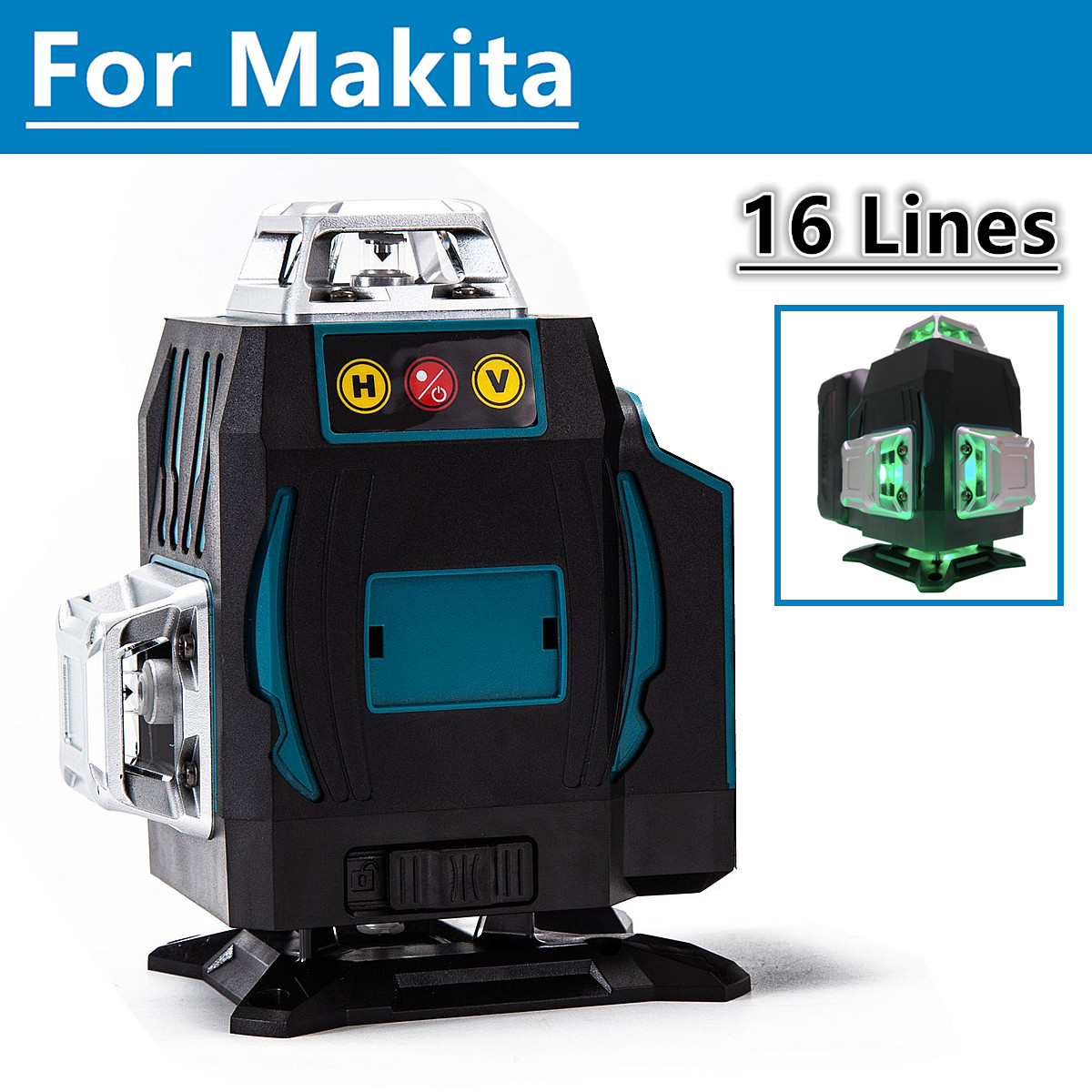 Laser Level 16 Lines 4D Green - マキタ 18V バッテリー 16 ライン 4D
