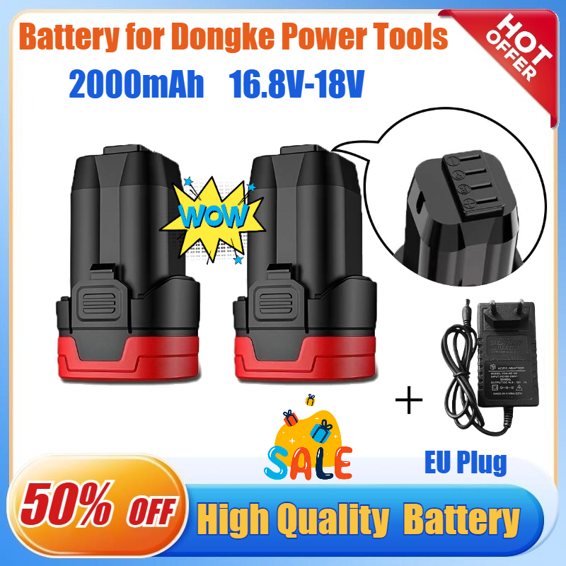 Brushless Cordless Electric Drill 18V - 16.8V/18V 2.0Ah バッテリー 東科 ブラシレスハンドドリル タッピング