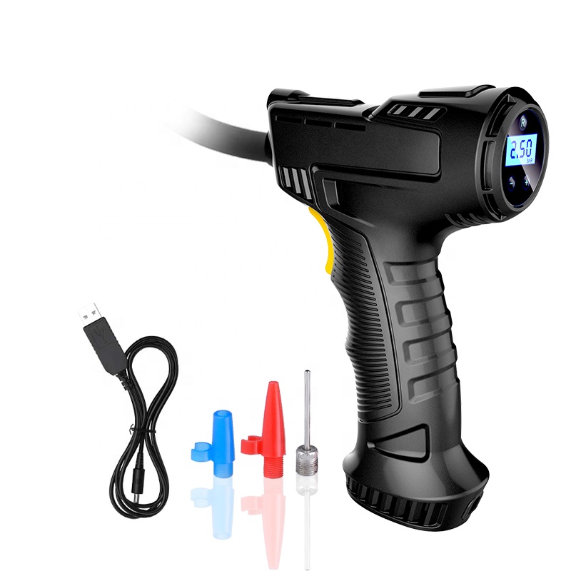 Electrical - 150PSI 120W ポータブルデジタル充電式電動エアポンプ ABS 自動車用コンプレッサー ワイヤレス