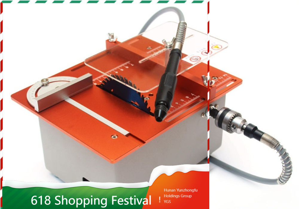 Mini Table Saw For Woodworking - ポータブルミニ木工テーブルソー 360W パワーエフィシエントカッター 小型家庭用加工プロジェクト向け