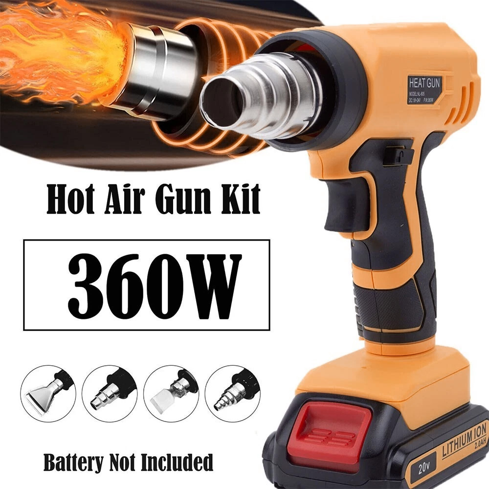 Cordless Heat Gun For Shrink Tubing - コードレスヒートガン デウォルト18Vバッテリー対応 マキタ熱風機用 過負荷保護機能付き、高速加熱 クラフト、シュリンクチューブ用