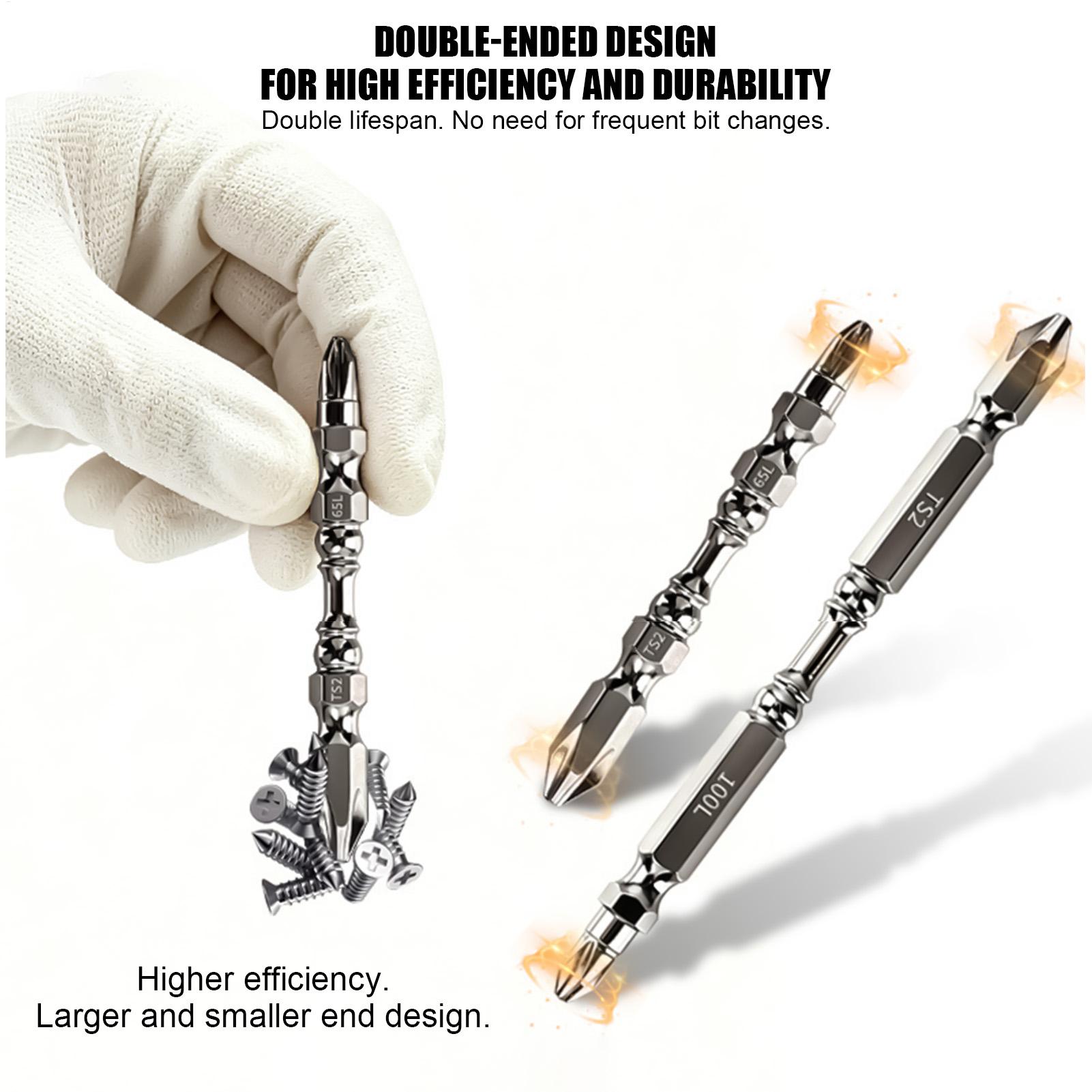 Hand Tools - ドライバービットセット磁気ヘビーデューティ金属六角シャンク滑り止めハンドツール10ピース電動ドリルドライバービット用