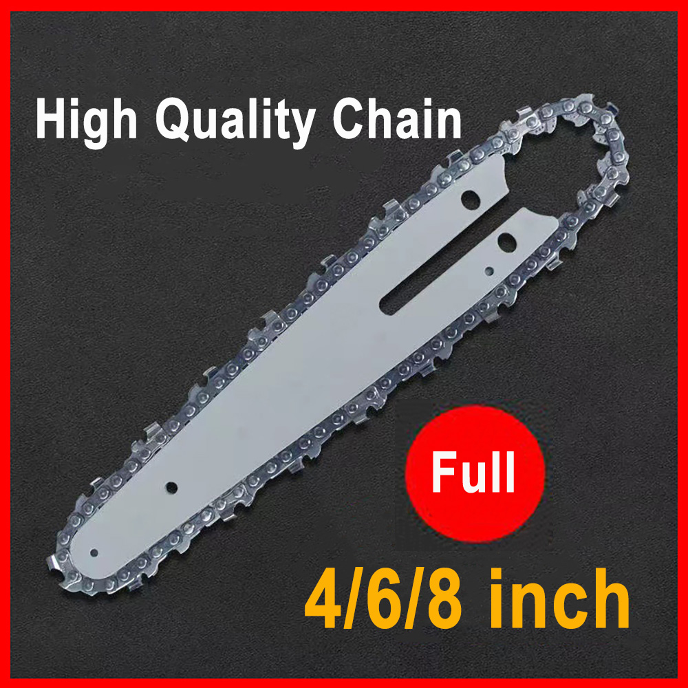 Mini Electric Chainsaw 6 Inch - 4/6/8/10 インチ 1/4 チェーンソーチェーンガイドポータブル電動のこぎりミニチェーンソーロギングソーブレード剪定チェーンソーチェーンアクセサリー