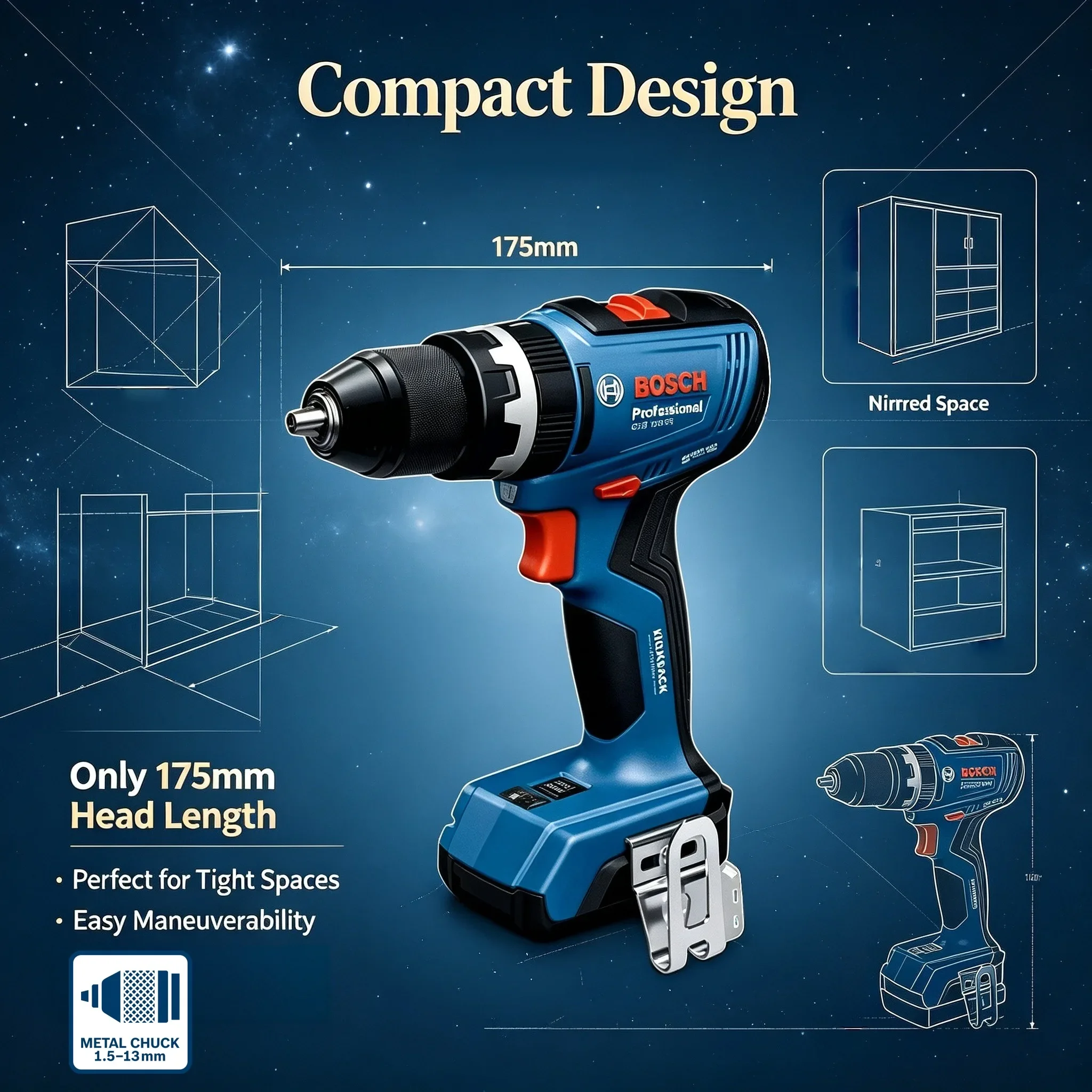 Brushless Cordless Electric Drill 18V - ボッシュ GSB 18V-65 ブラシレスコードレスドリル/ドライバー バッテリードライバードリル ボッシュプロフェッショナル電動工具
