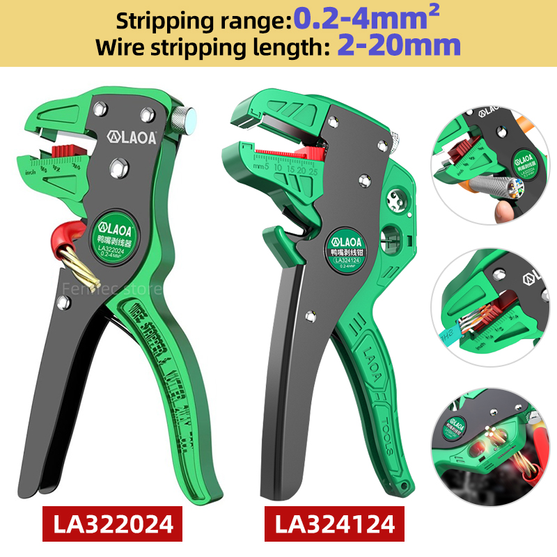 Automatic Wire Stripper Cutter - LAOA ワイヤーストリッパーツールケーブル切断ニッパー調整可能な電気技師プライヤー LA 322024 LA 324124