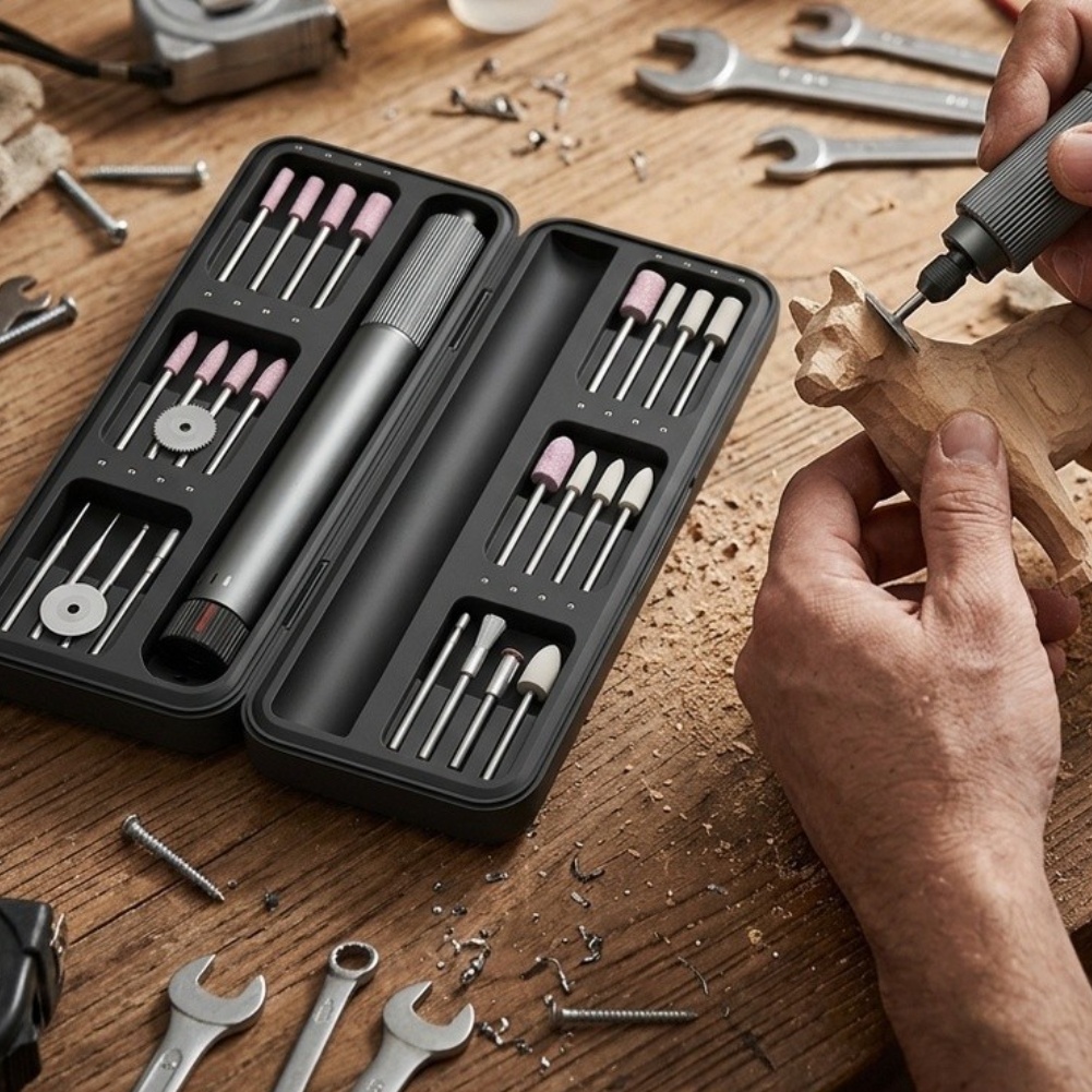 Cordless Rotary Tool Kit Accessories - 24種類のアクセサリーが付属したコードレス回転工具キット。電動彫刻ペン、可変速度機能付き。回転工具キット、電動工具。