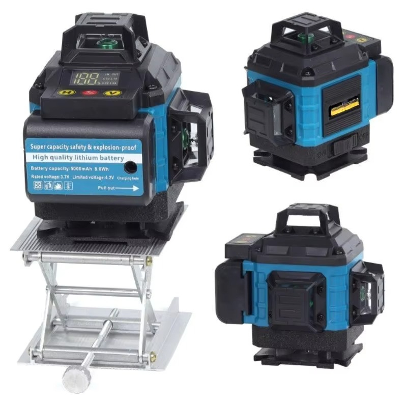 Laser Level 16 Lines 4D Green - デジタル16ライン4Dグリーン卸売レーザーレベル自動水平調整360度回転レーザーレベルコンボ