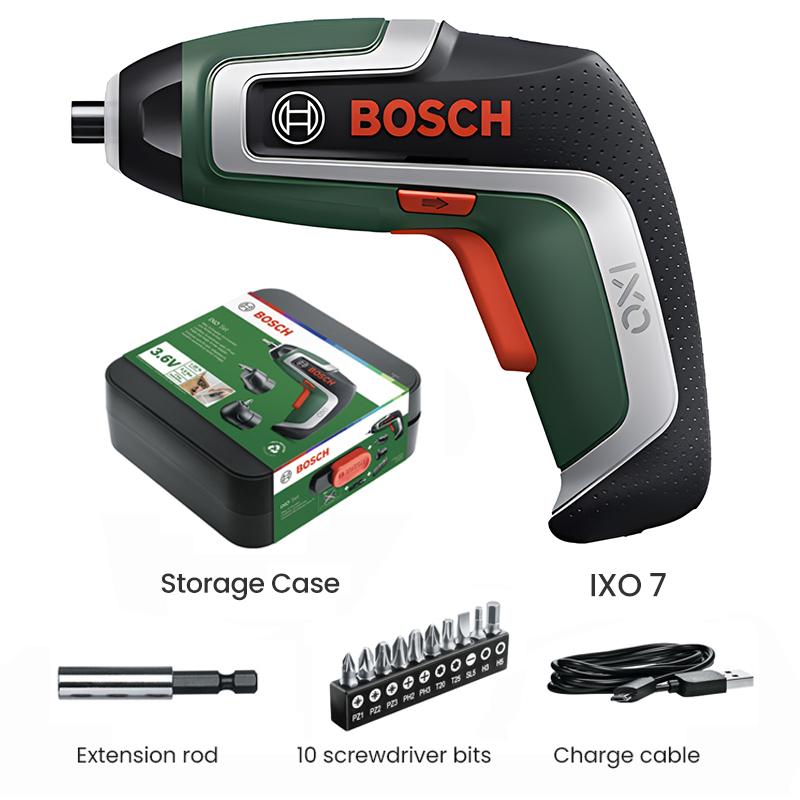 Electric Screwdriver Rechargeable Usb - ボッシュ IXO 7 コードレスドライバー、3.6V USB充電式ミニ電動ドライバー、5.5Nmの携帯型電動工具。家庭でのDIYに最適。
