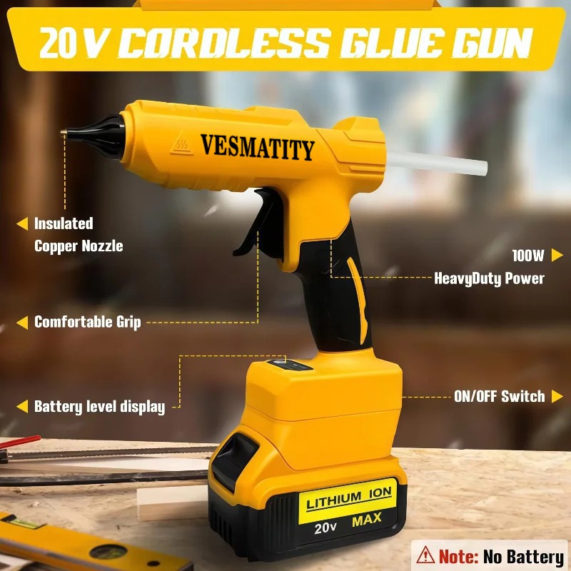 オリジナルコードレス電動ハンドヘルドホットグルーガン修理DI - Hot Melt Glue Gun Cordless のレビューと価格