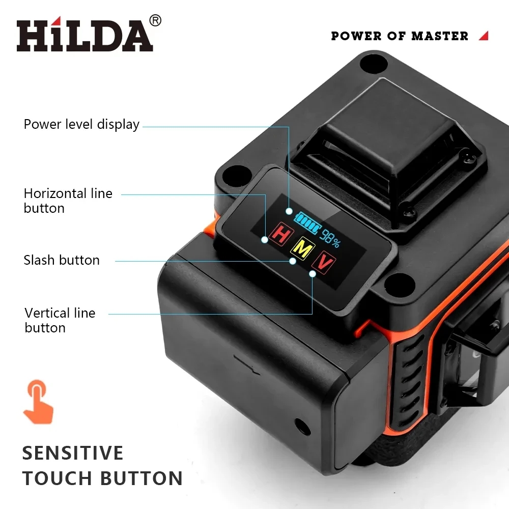 HILDA 16/12 ライン 4D レーザーレベルグリーン - Laser Level 16 Lines 4D Green のレビューと価格