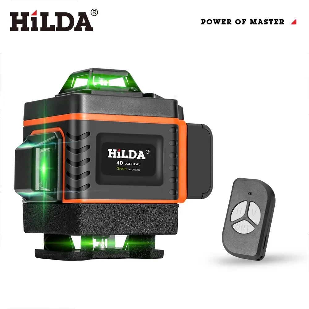 HILDA 16/12 ライン 4D レーザーレベルグリーン - Laser Level 16 Lines 4D Green のレビューと価格