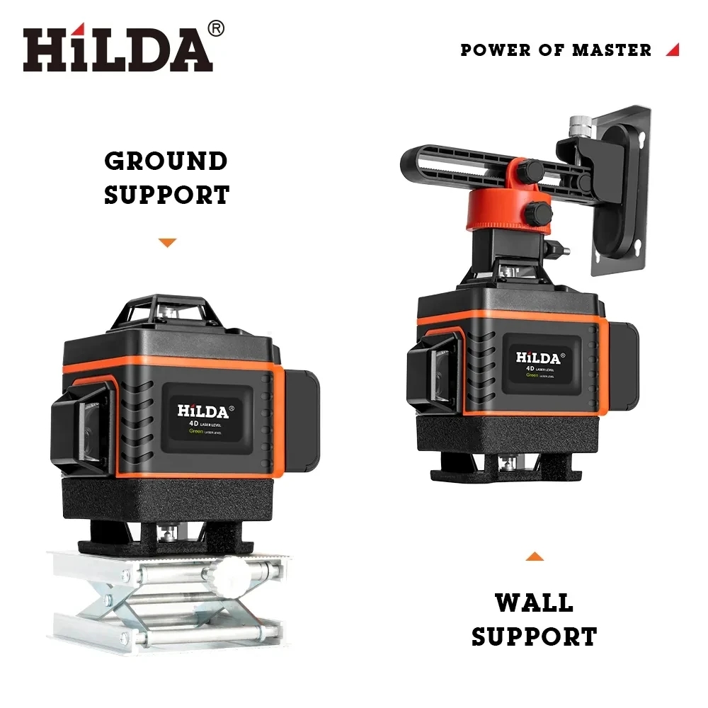 HILDA 16/12 ライン 4D レーザーレベルグリーン - Laser Level 16 Lines 4D Green のレビューと価格