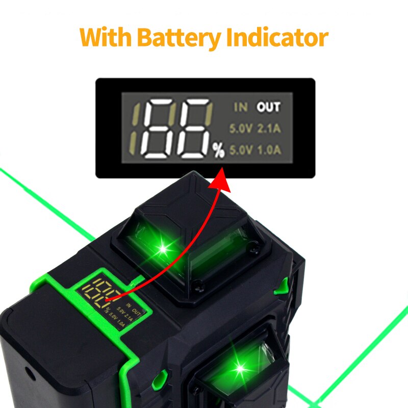 フェイドサイド16/12ライン4d/3dレーザーレベルグリー - Laser Level 16 Lines 4D Green のレビューと価格