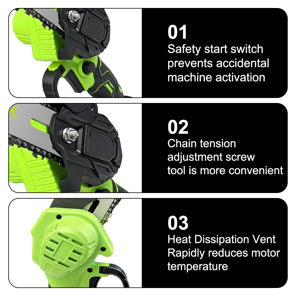 ポータブル6インチミニ電動チェーンソー21Vワイヤレスバッテ - Mini Electric Chainsaw 6 Inch のレビューと価格