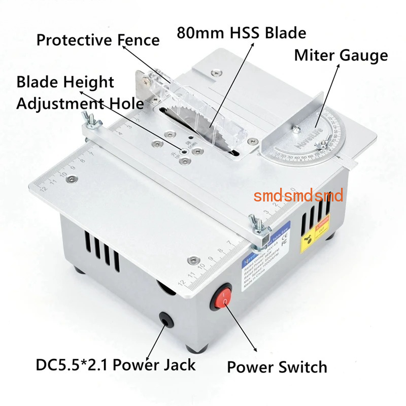 多機能ミニテーブルソー木工ベンチソーDIYホビーモデルクラフ - Mini Table Saw For Woodworking のレビューと価格