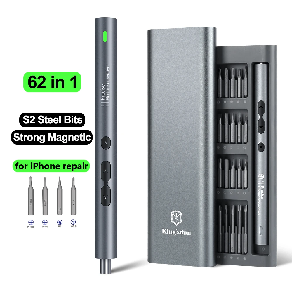 62/6 in 1 精密電動ドライバーセット電動工具キット充 - Electric Screwdriver Rechargeable Usb のレビューと価格