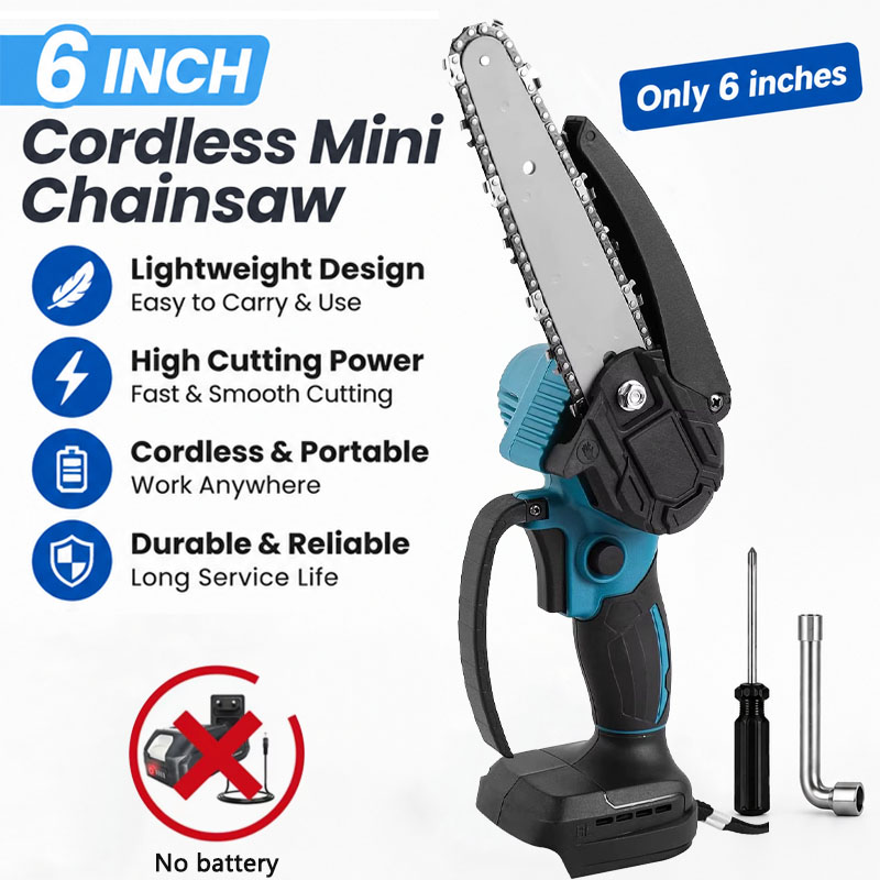 1700RPMポータブル6インチミニコードレスリチウムイオン - Mini Electric Chainsaw 6 Inch のレビューと価格