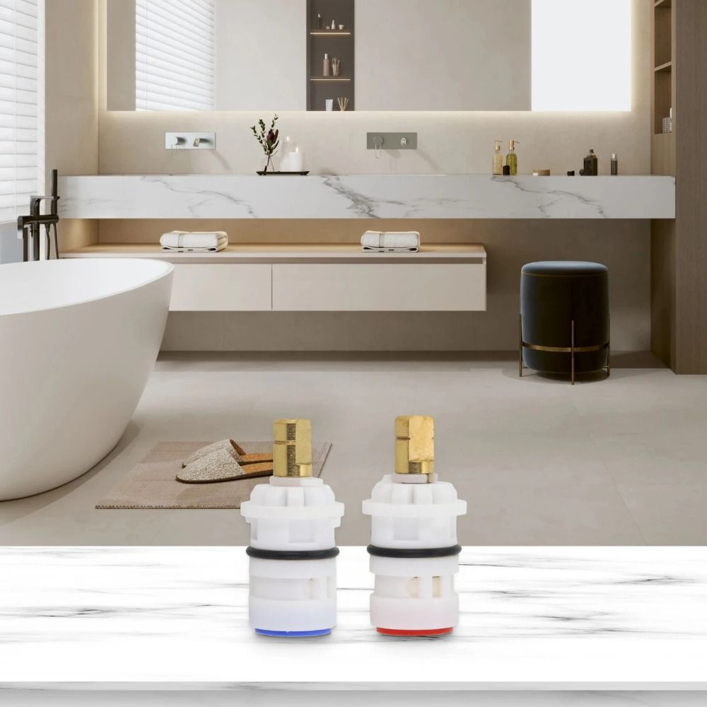 耐久性のあるABS製蛇口カートリッジ、ホワイト、交換用温冷水 - Plumbing のレビューと価格