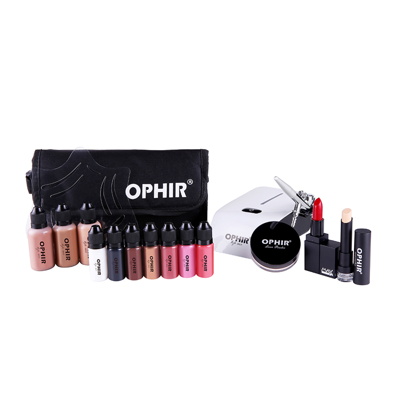 Ophir-プロのメイクアップシステム,0.3mm,ミニエア - Airbrush Kit With Mini Compressor のレビューと価格
