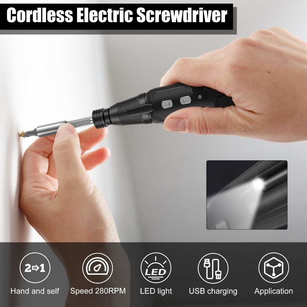 3.6V 電動ドライバー LED ライト付き USB 充電式 - Electric Screwdriver Rechargeable Usb のレビューと価格