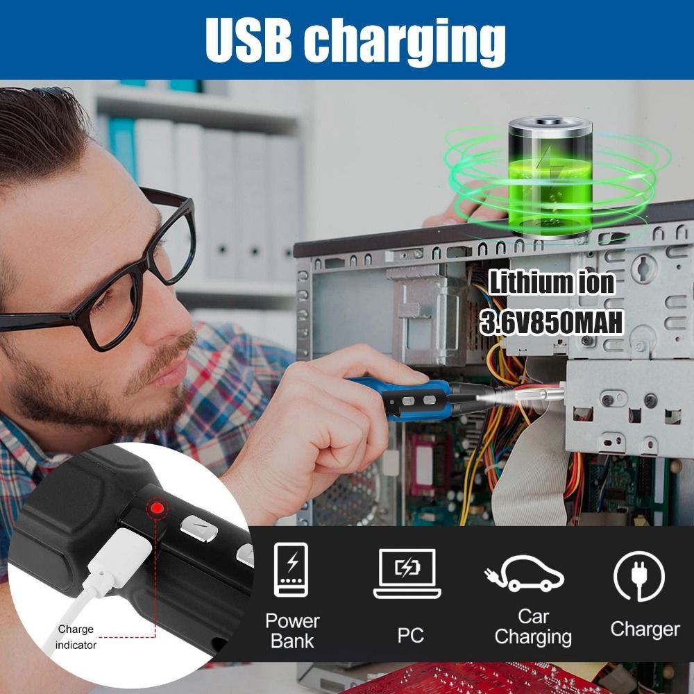 3.6V 電動ドライバー LED ライト付き USB 充電式 - Electric Screwdriver Rechargeable Usb のレビューと価格