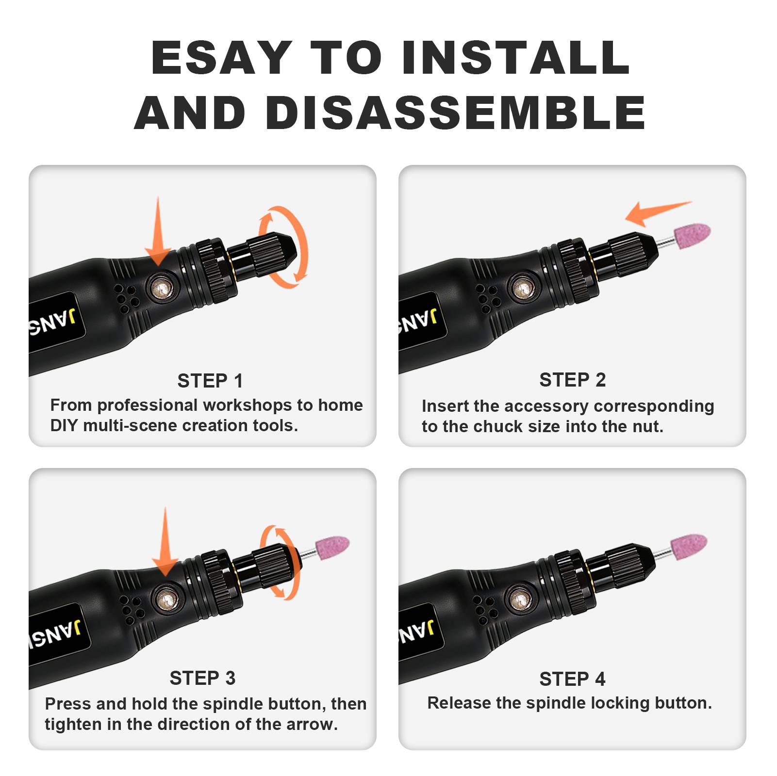 JANGKLIFE USB コードレスロータリーツールキット - Cordless Rotary Tool Kit Accessories のレビューと価格