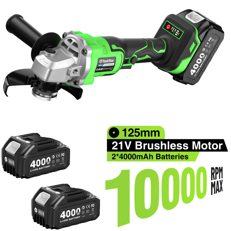 TaskStar 10000 RPM アングルグラインダーキ - Brushless Angle Grinder Battery Powered のレビューと価格