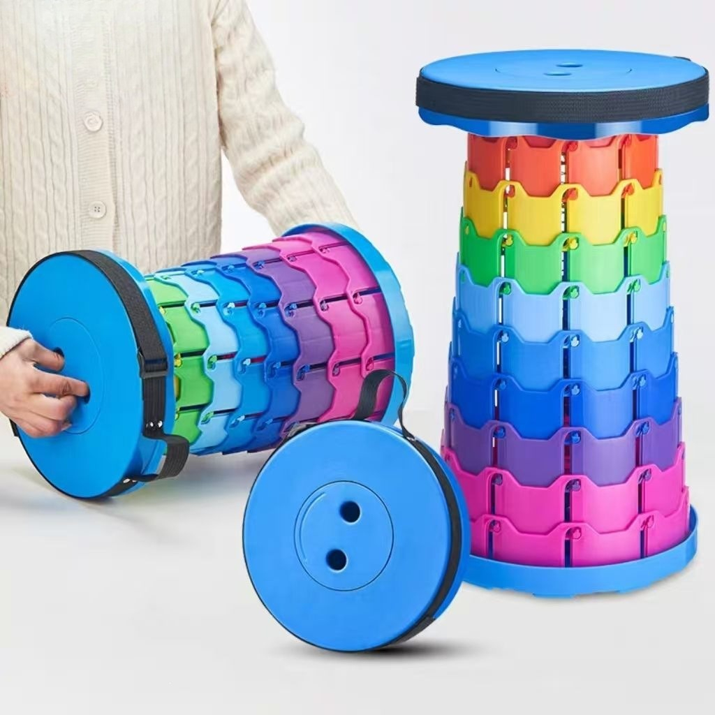レインボー伸縮式キャンプスツール ポータブル 厚手 折りたた - Garden Tools のレビューと価格
