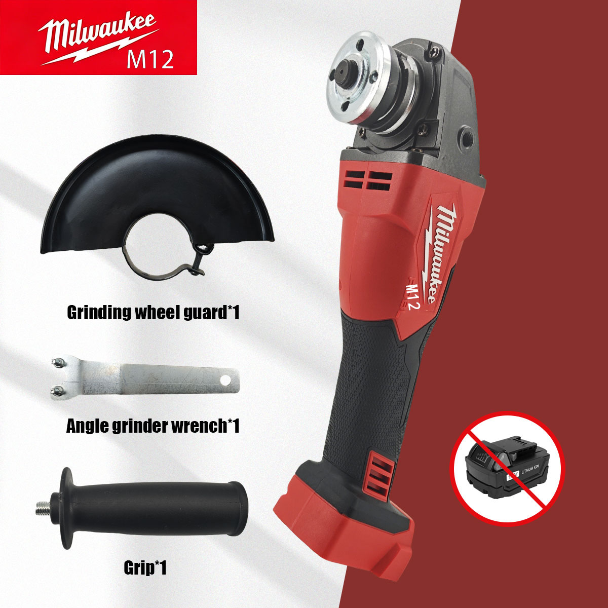 ミルウォーキーM12 M18ブラシレスアングルグラインダー、 - Brushless Angle Grinder Battery Powered のレビューと価格