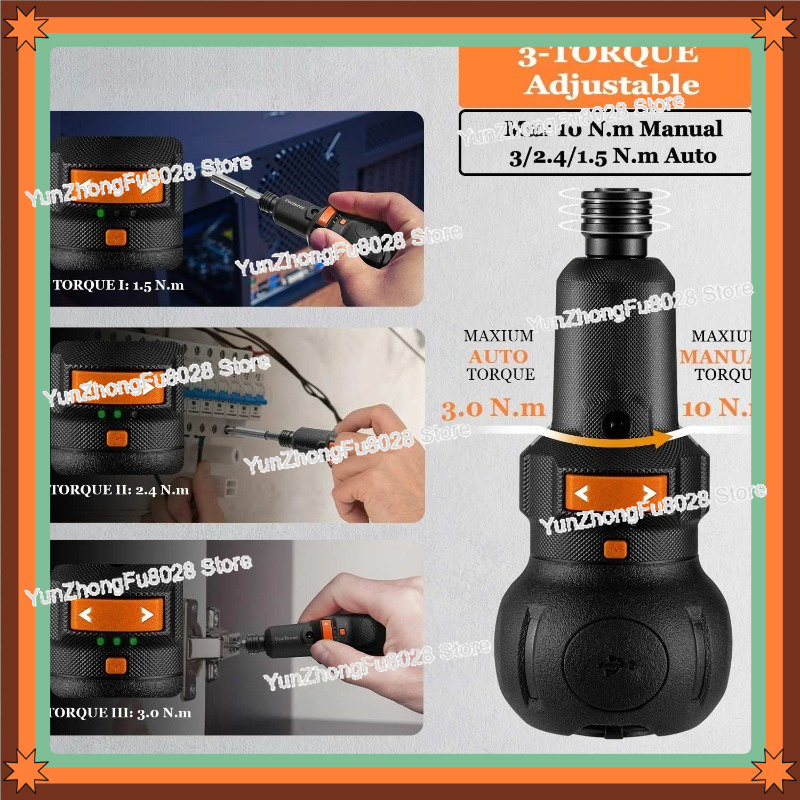 4V電動ドライバー、400 RPM、3段階速度・トルク調整可 - Electric Screwdriver Rechargeable Usb のレビューと価格