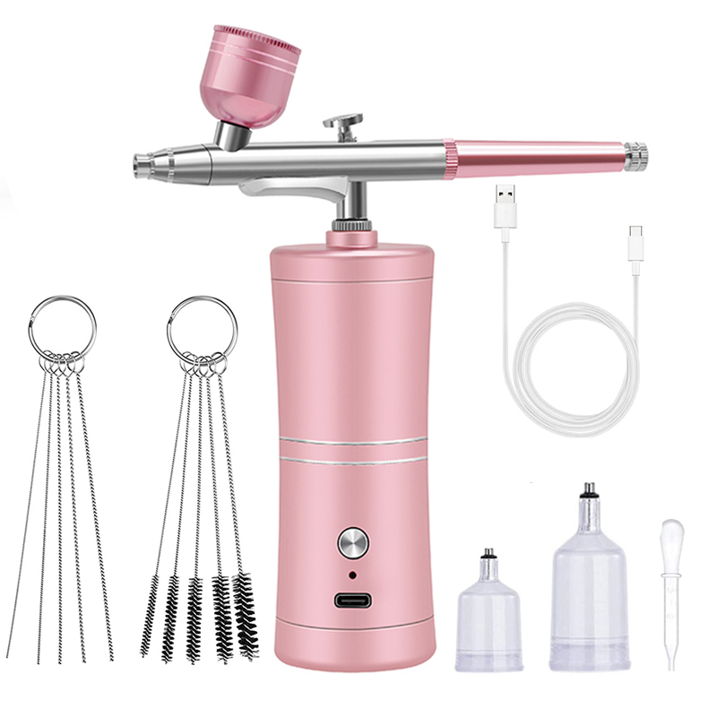 ポータブル充電式ワイヤレスエアブラシコンプレッサー付きシング - Airbrush Kit With Mini Compressor のレビューと価格