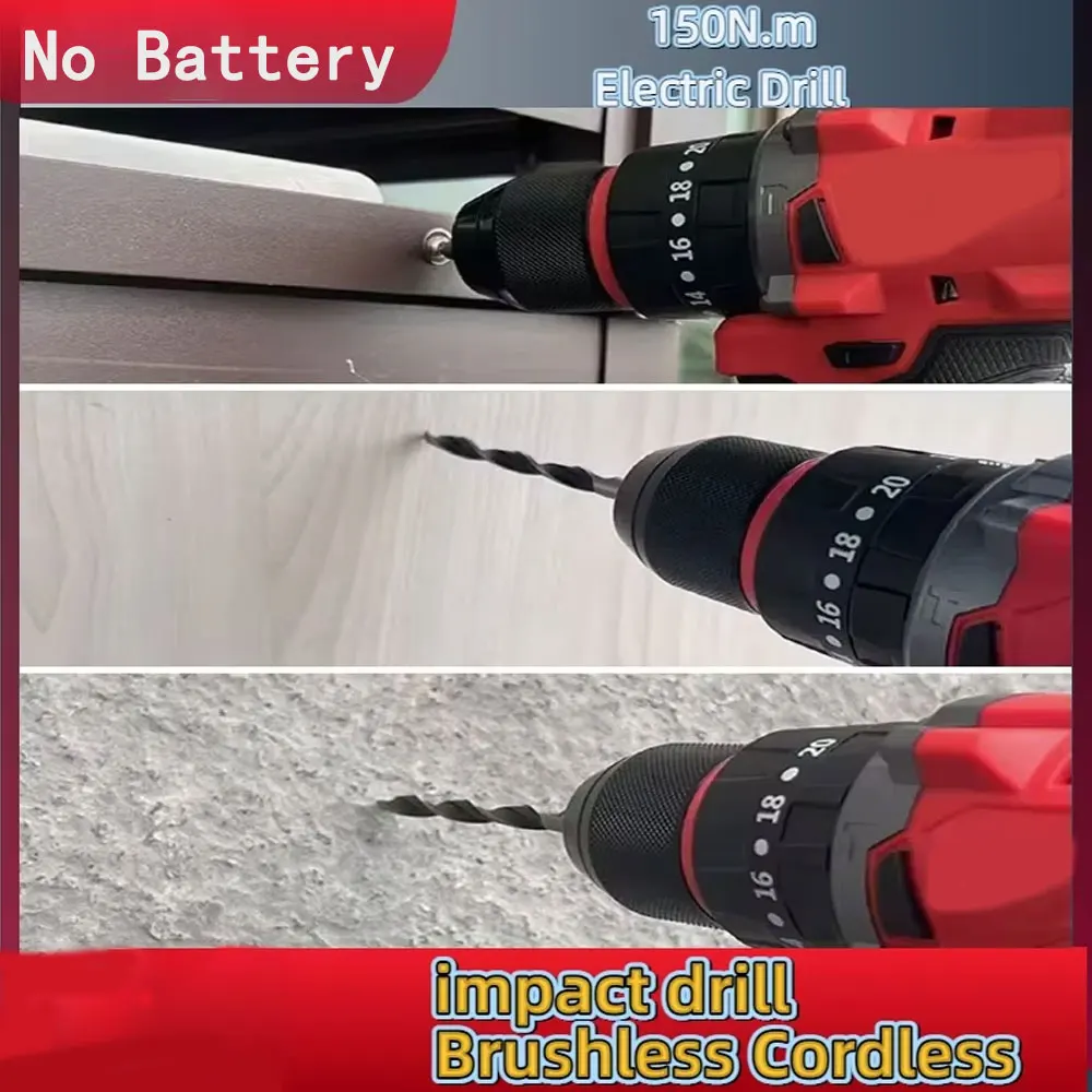 小型電動ブラシレスインパクトドリル 150Nm コードレス電 - Brushless Cordless Electric Drill 18V のレビューと価格