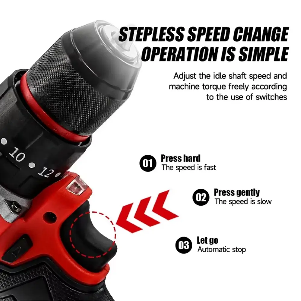小型電動ブラシレスインパクトドリル 150Nm コードレス電 - Brushless Cordless Electric Drill 18V のレビューと価格