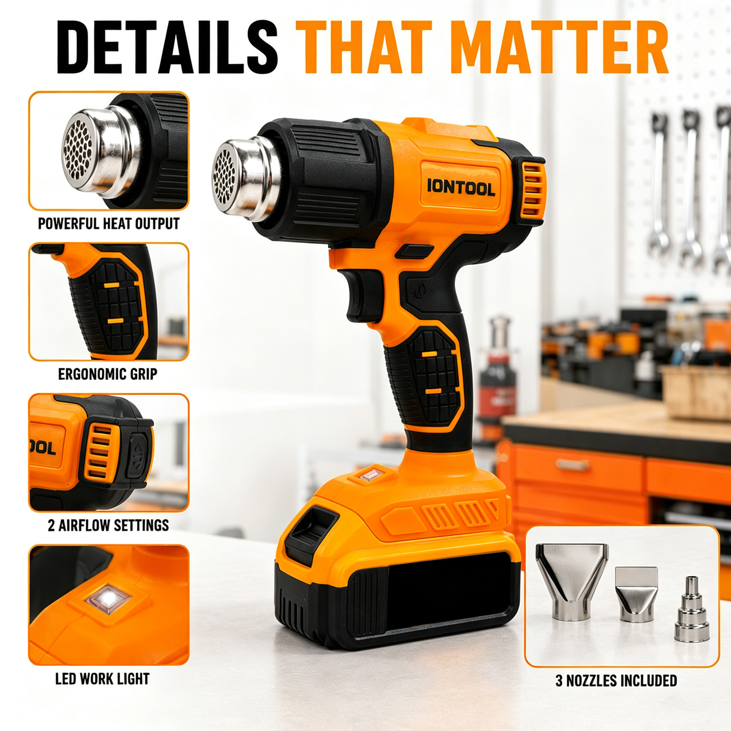 IONTOOL コードレスヒートガン 550 ℃   250 - Cordless Heat Gun For Shrink Tubing のレビューと価格