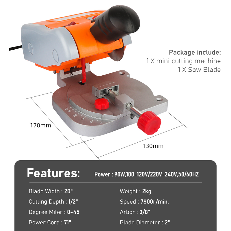 ミニ切断機 45 度切断鋸ベンチカットオフソーテーブルソー  - Mini Table Saw For Woodworking のレビューと価格