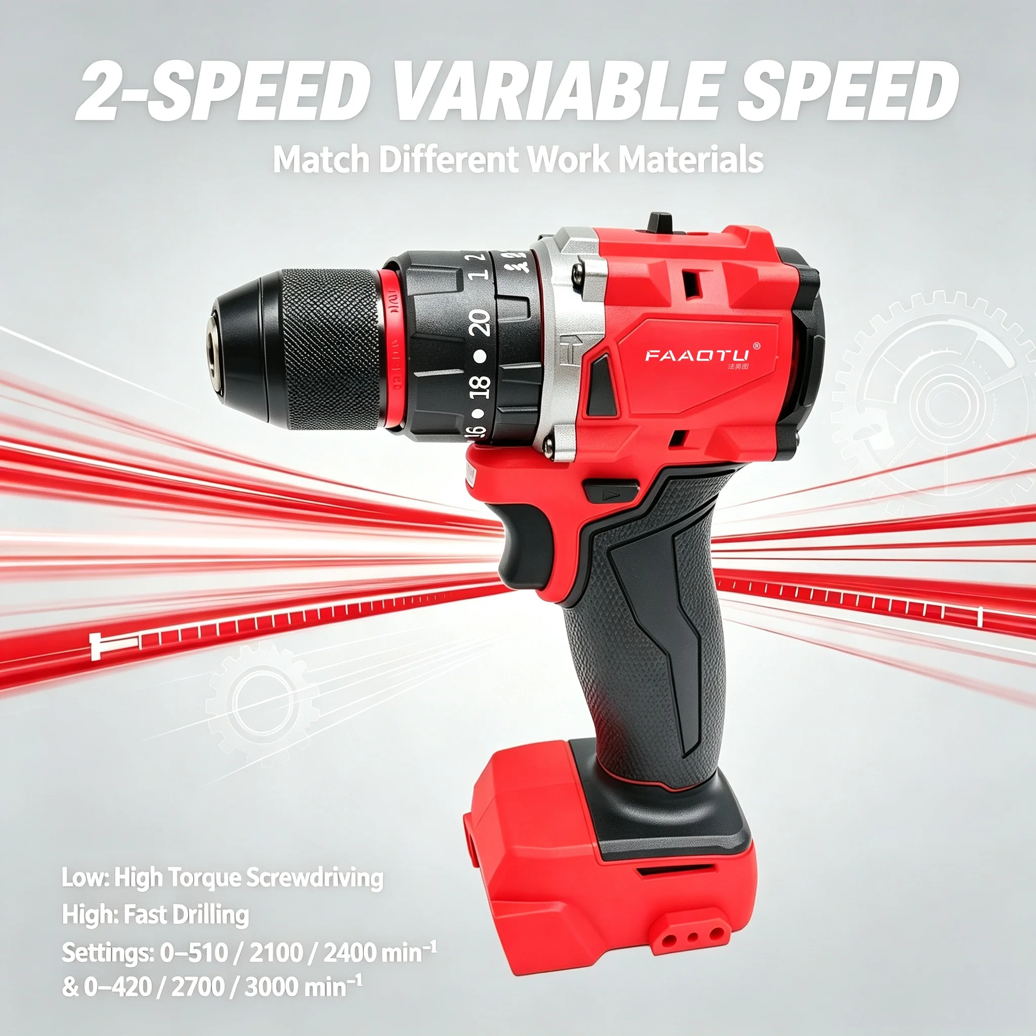 FAAOTU 18V ブラシレスコードレスインパクトドリル、 - Brushless Cordless Electric Drill 18V のレビューと価格