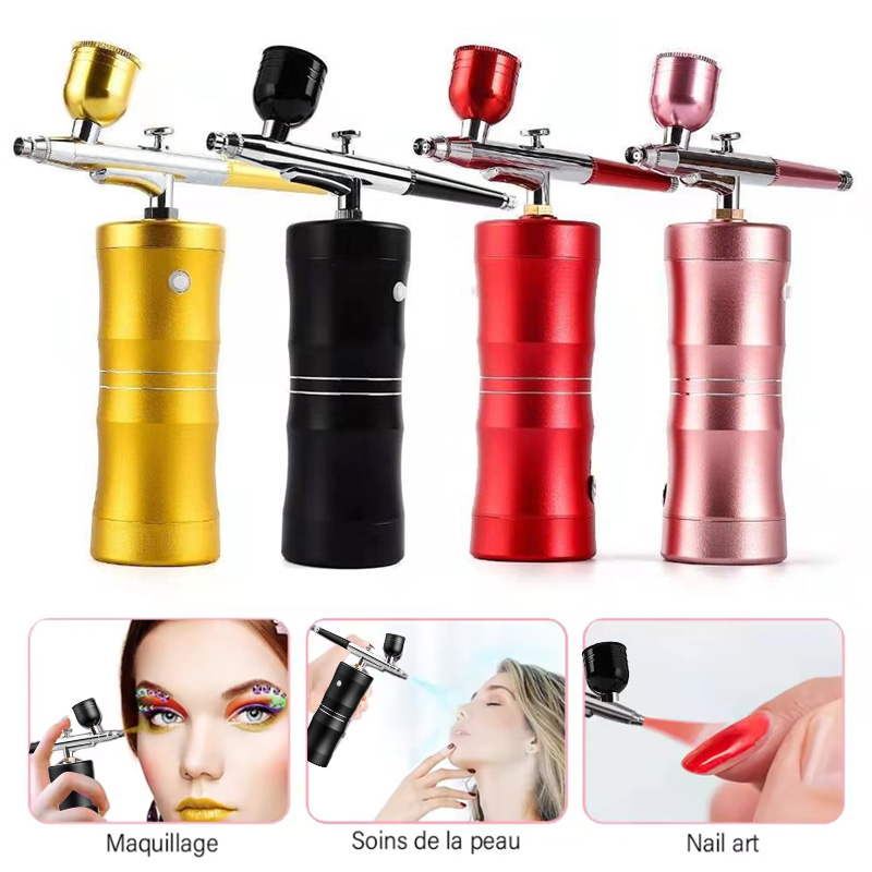 酸素スプレー ミニエアコンプレッサーキット エアブラシ スプ - Airbrush Kit With Mini Compressor のレビューと価格