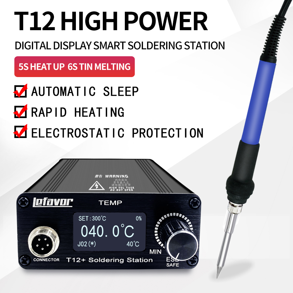 T12 + はんだステーションはんだごて 1.3 インチ O - Digital Soldering Station T12 のレビューと価格